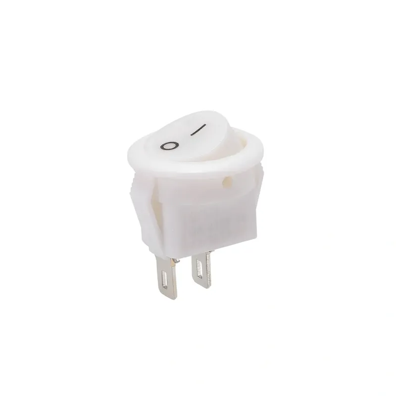 Comutator Basculant ON/OFF de 16 mm - Alb Comutator Basculant ON/OFF de 16 mm - Alb