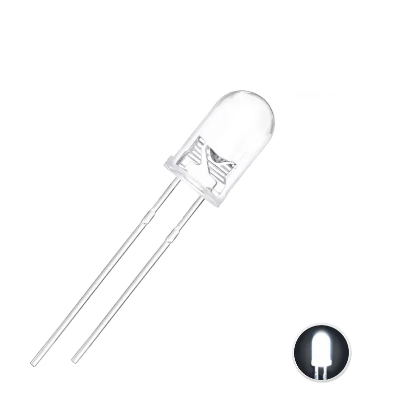 5 mm LED Ultra Luminos 16000 Mcd Alb