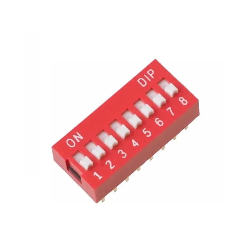 8-Pin DIP Switch 2.54mm Red 8-Pin DIP Switch 2.54mm Red
