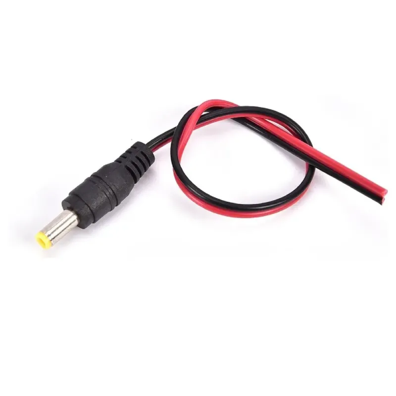 DC Power Braided Cable Connector Barrel Plug 2.1mm x 5.5mm - Male DC Power Braided Cable Connector Barrel Plug 2.1mm x 5.5mm - Male