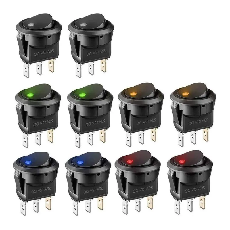 12V 20A ON-OFF Rocker Switch with Red LED 22mm 12V 20A ON-OFF Rocker Switch with Red LED 22mm