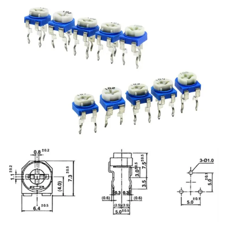 10K Trimpot RM065 Scară de Tensiune Reglabilă Mică 6mm 10K Trimpot RM065 Scară de Tensiune Reglabilă Mică 6mm