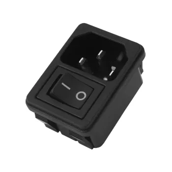 Priză de Curent Alternativ IEC320 C14 Masculin 250V 10A cu Comutator Basculant