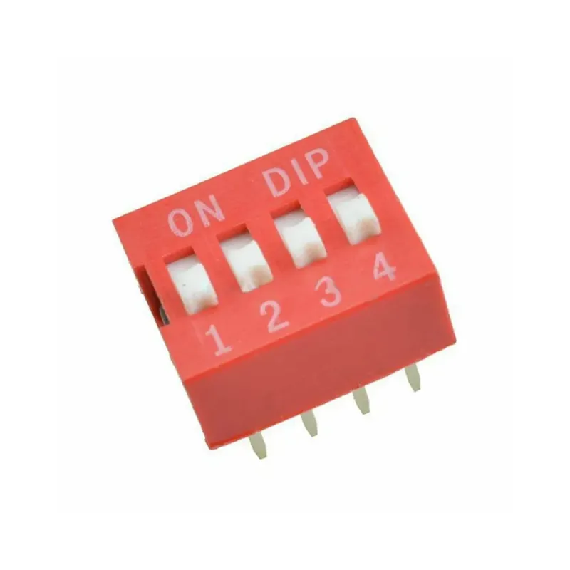 4 Pin DIP Switch 2.54mm Red 4 Pin DIP Switch 2.54mm Red
