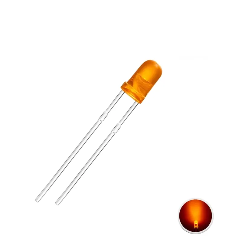 Led 3mm - Portocaliu Led 3mm - Portocaliu