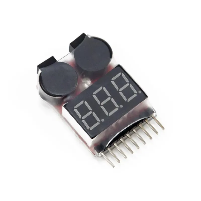 LiPo 1-8S Battery Voltage Tester with Audible Alarm LiPo 1-8S Battery Voltage Tester with Audible Alarm
