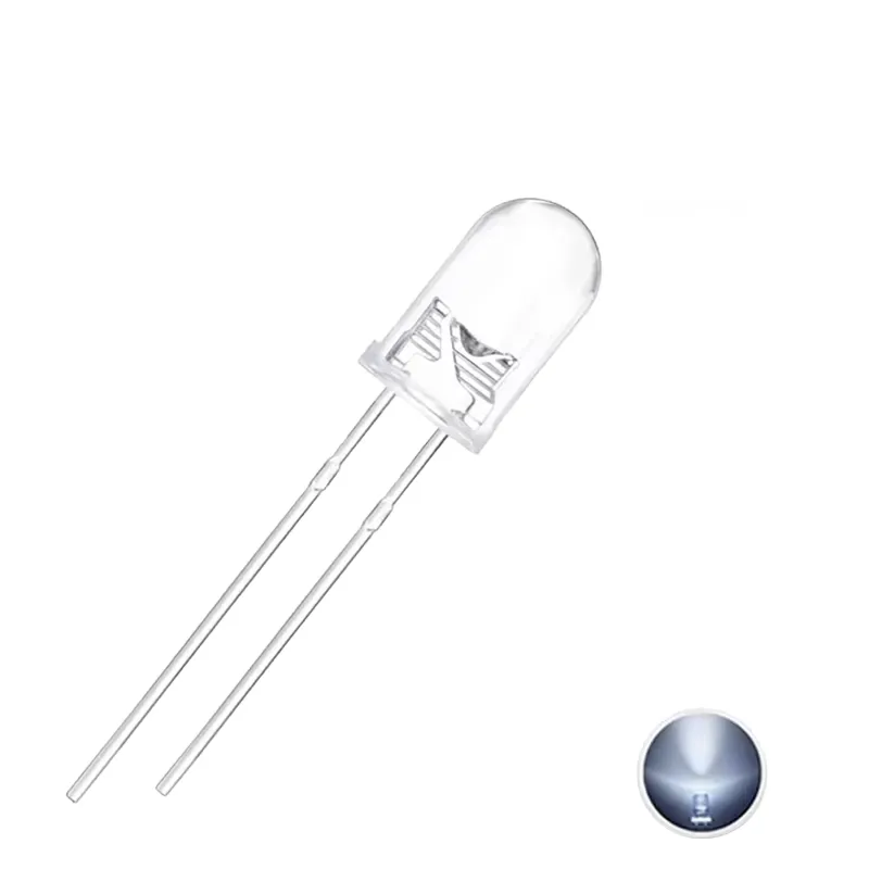 LED Alb Transparent de 5 mm LED Alb Transparent de 5 mm