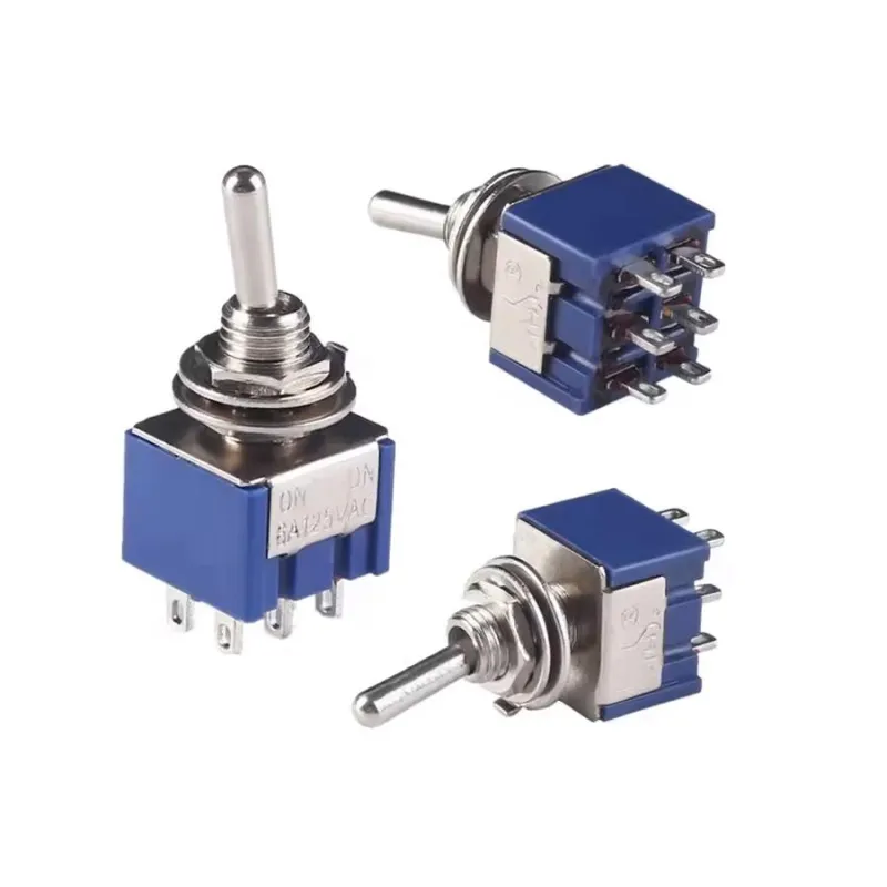 MTS-202 Toggle Switch 250V 3A DPDT ON-ON MTS-202 Toggle Switch 250V 3A DPDT ON-ON