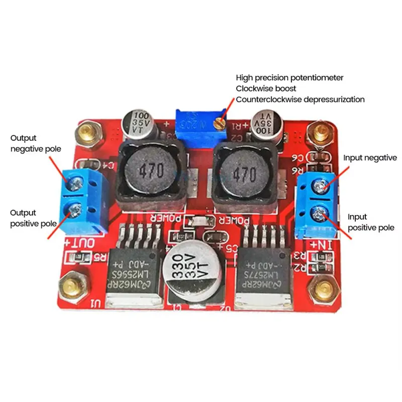 LM2577S LM2596S Adjustable Step-Up & Step-Down DC-DC Converter Module LM2577S LM2596S Adjustable Step-Up & Step-Down DC-DC Converter Module