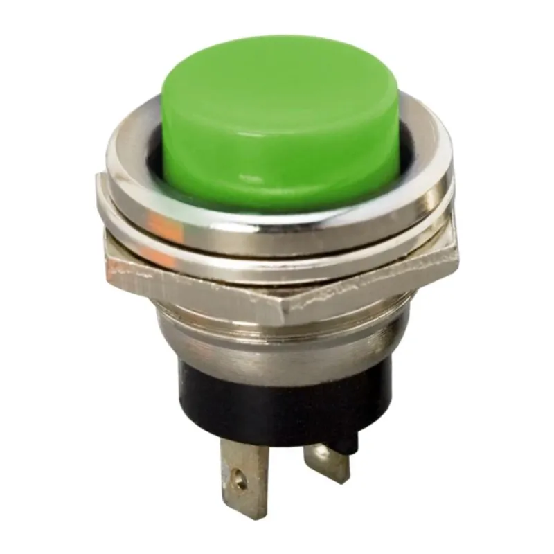 Buton Pulsator 16mm, Momentan ON/OFF, 2 Amp, PBS-26B - Verde Buton Pulsator 16mm, Momentan ON/OFF, 2 Amp, PBS-26B - Verde