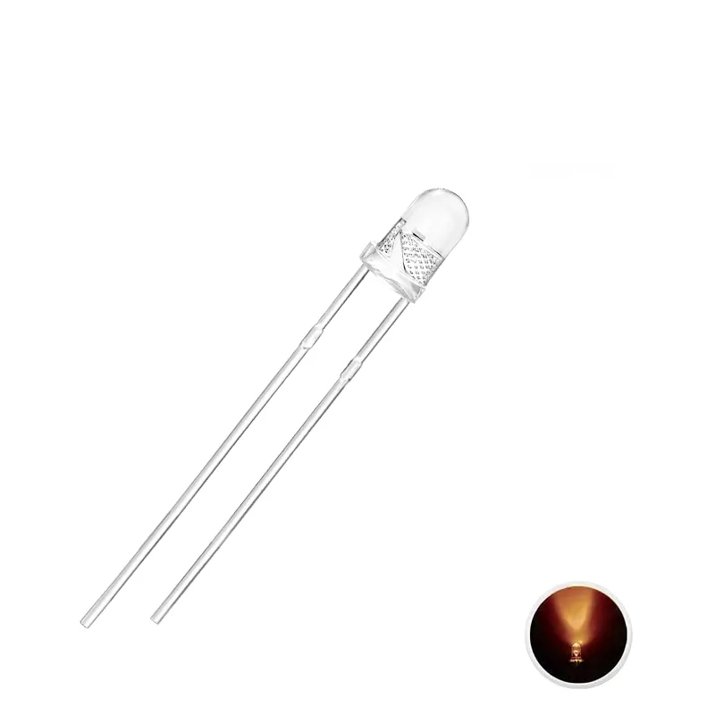 LED de 3 mm Portocaliu Transparent LED de 3 mm Portocaliu Transparent