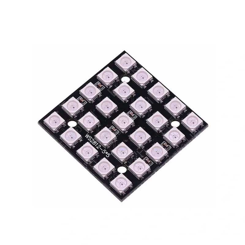 WS2812B Neopixel Addressable RGB LED Module 5x5 Square Matrix 25-bit WS2812B Neopixel Addressable RGB LED Module 5x5 Square Matrix 25-bit