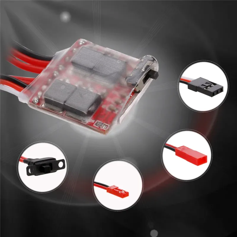 30A Regulator Electronic de Viteză cu Frână Comutabilă Pentru Mașini RC, Bărci și Rezervoare 30A Regulator Electronic de Viteză cu Frână Comutabilă Pentru Mașini RC, Bărci și Rezervoare