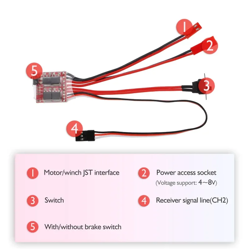 30A Regulator Electronic de Viteză cu Frână Comutabilă Pentru Mașini RC, Bărci și Rezervoare 30A Regulator Electronic de Viteză cu Frână Comutabilă Pentru Mașini RC, Bărci și Rezervoare