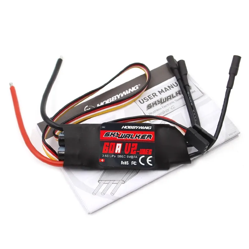 Hobbywing Skywalker 60A V2 Brushless Motor ESC 3-6S with 5V 7A BEC Hobbywing Skywalker 60A V2 Brushless Motor ESC 3-6S with 5V 7A BEC