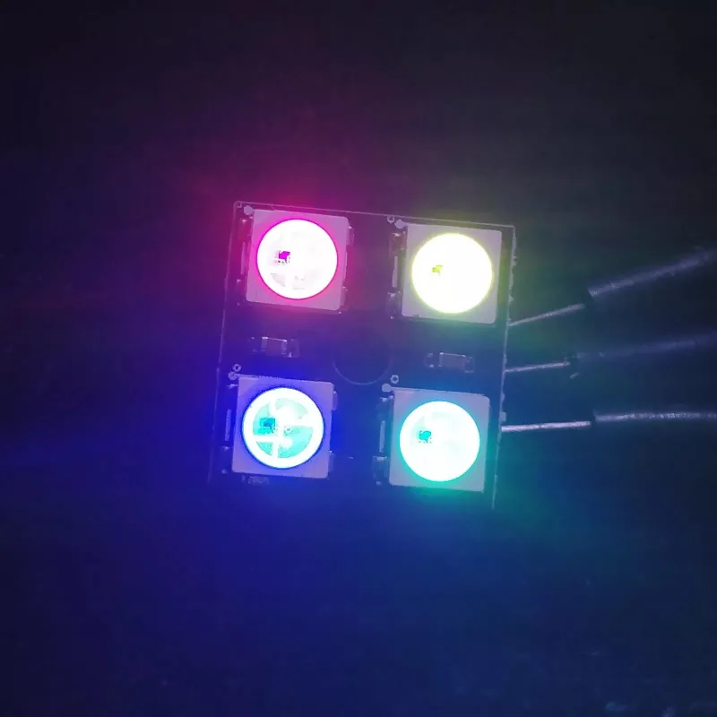 WS2812B Neopixel Addressable RGB LED Modul 2x2 Square Matrix 4-bit WS2812B Neopixel Addressable RGB LED Modul 2x2 Square Matrix 4-bit