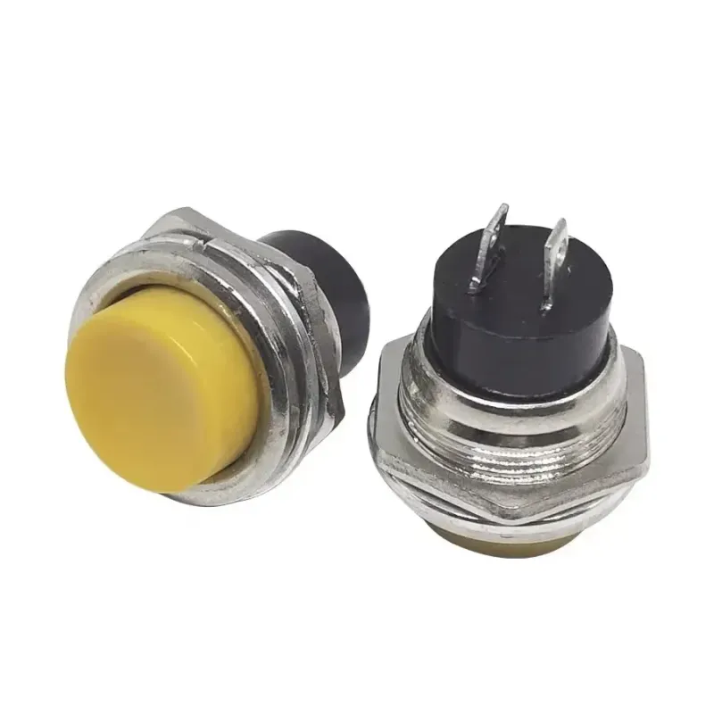Buton Pulsator 16mm, Momentan ON/OFF, 2 Amp, PBS-26B - Galben Buton Pulsator 16mm, Momentan ON/OFF, 2 Amp, PBS-26B - Galben
