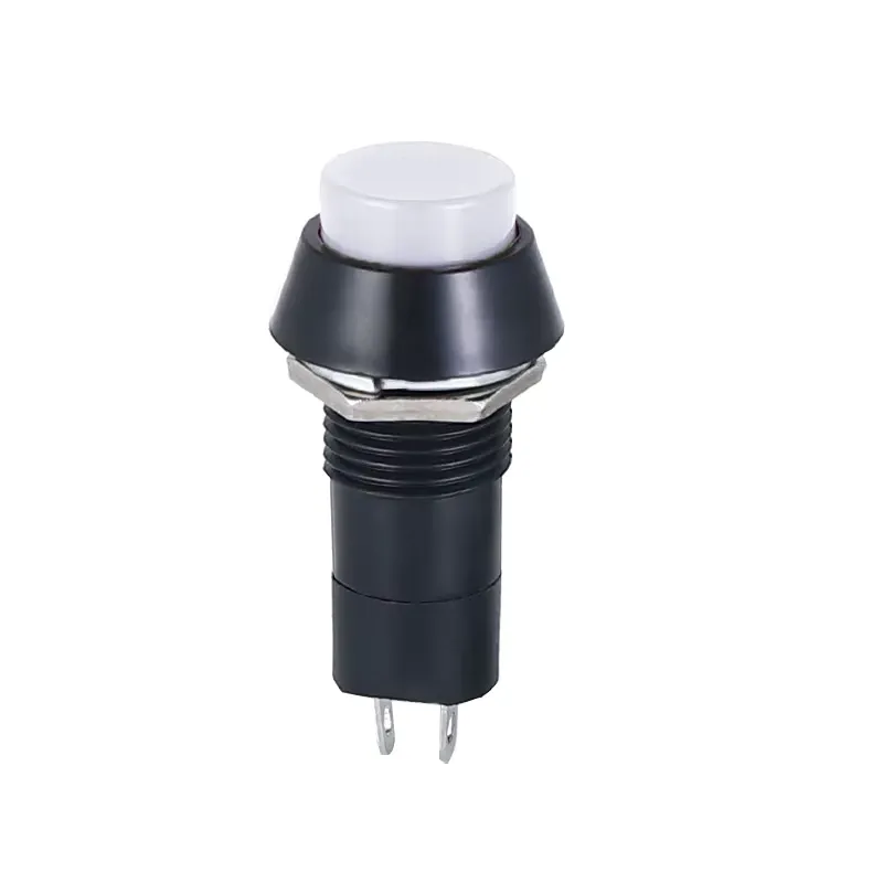 Push Button 12mm with On/Off Lock 3 Amps PBS-11A - White Push Button 12mm with On/Off Lock 3 Amps PBS-11A - White