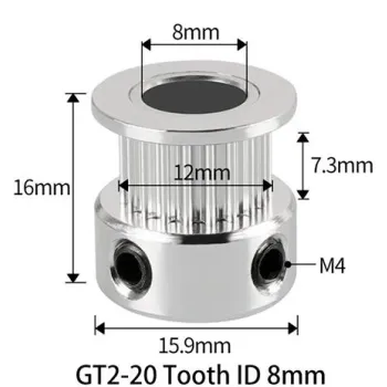 GT2-6mm Polei Pentru Cureaua de Distribuție 20T - Alezaj 8mm