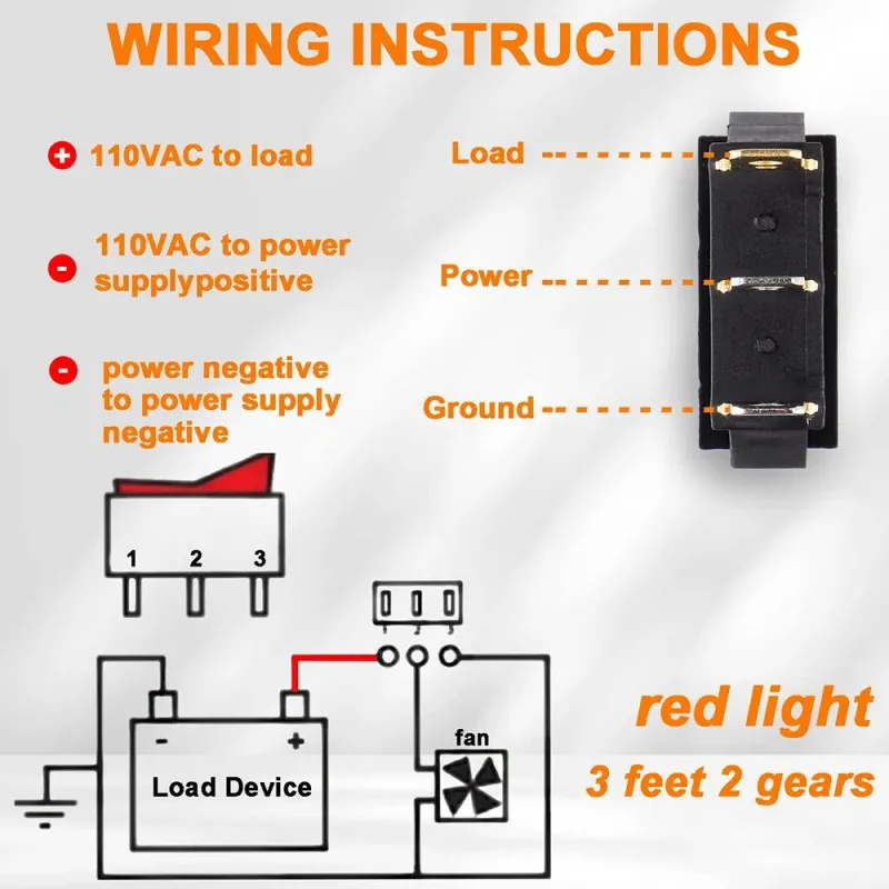 KCD3 Comutator Basculant ON-OFF SPST cu 3 Pini și 1 Cale 250V 15A - Roșu KCD3 Comutator Basculant ON-OFF SPST cu 3 Pini și 1 Cale 250V 15A - Roșu