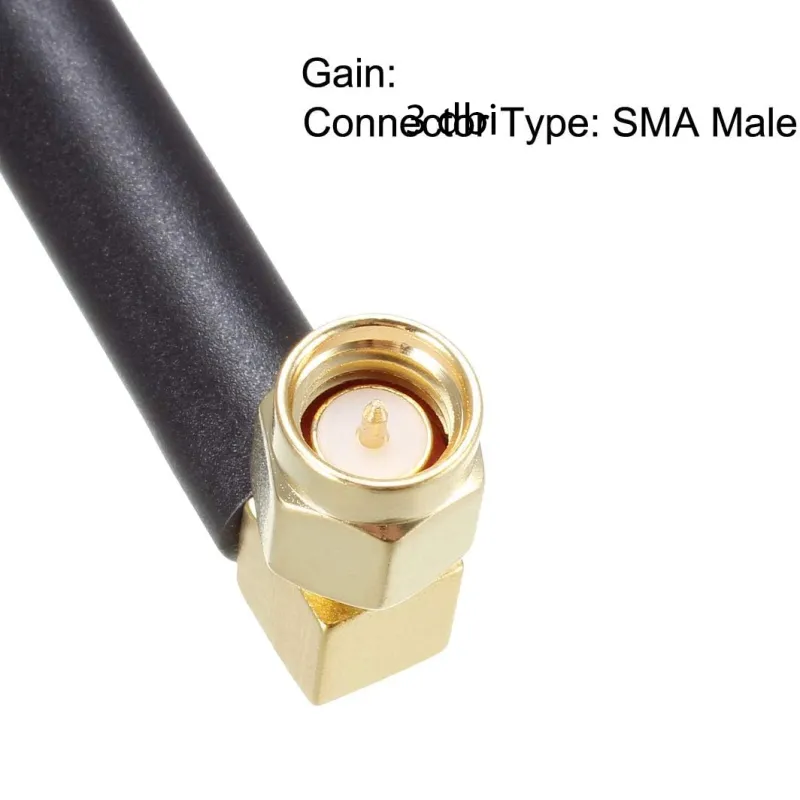 3dbi Wifi Antenna 2.4GHz / 5GHz / 5.8GHz Right Angle Head with SMA Male 3dbi Wifi Antenna 2.4GHz / 5GHz / 5.8GHz Right Angle Head with SMA Male