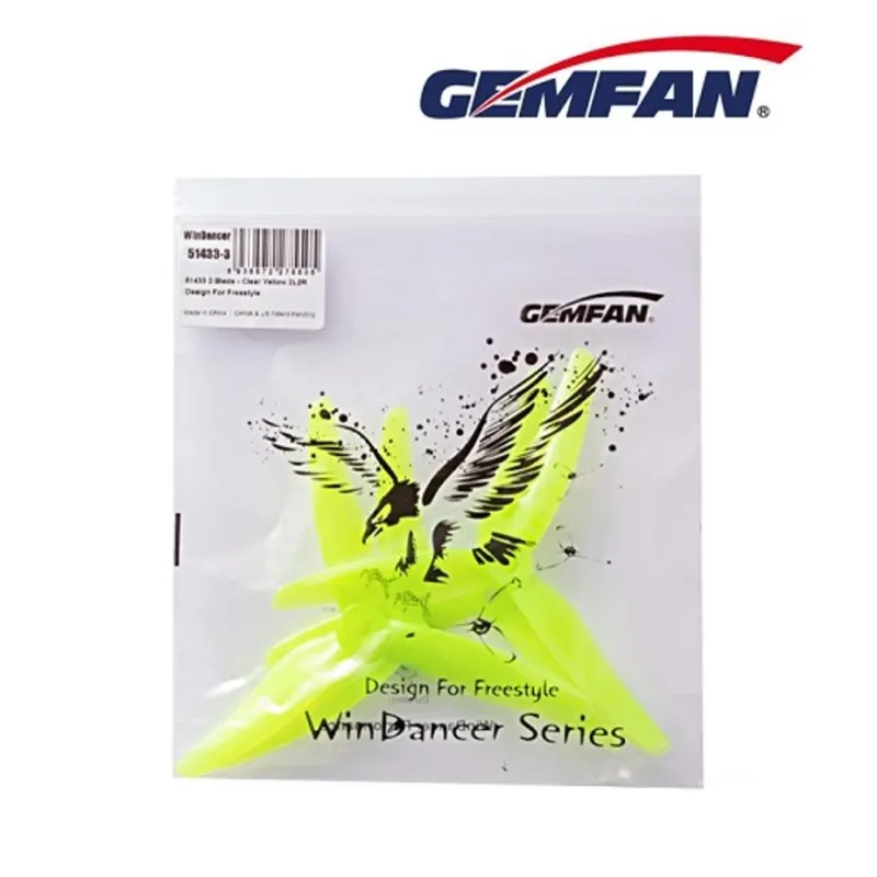 Gemfan Hurricane 51433 3-Blade Propeller Set (4pcs) - Yellow Gemfan Hurricane 51433 3-Blade Propeller Set (4pcs) - Yellow