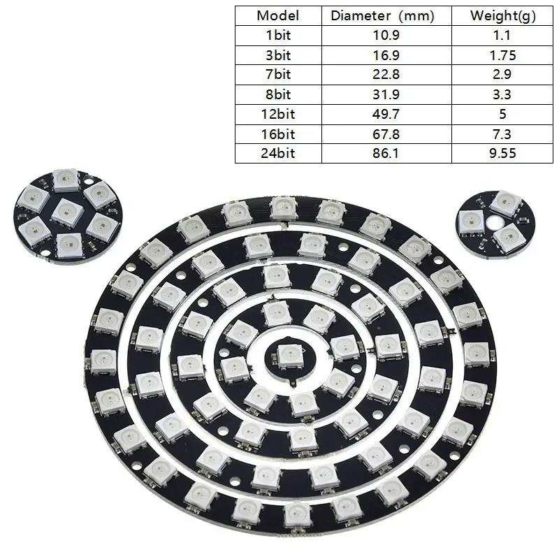 WS2812 Neopixel Adresabil RGB LED Modul Rotund 3 Biți WS2812 Neopixel Adresabil RGB LED Modul Rotund 3 Biți
