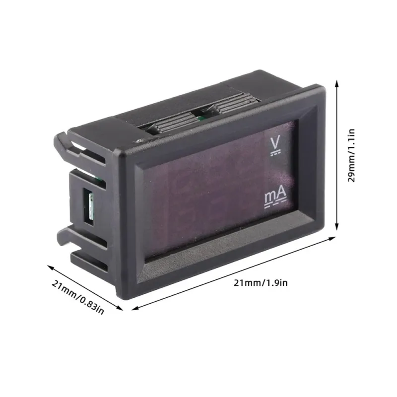 Digital DC Voltmeter 0-100 Volts 1 Amp - Red and Blue with Box Digital DC Voltmeter 0-100 Volts 1 Amp - Red and Blue with Box