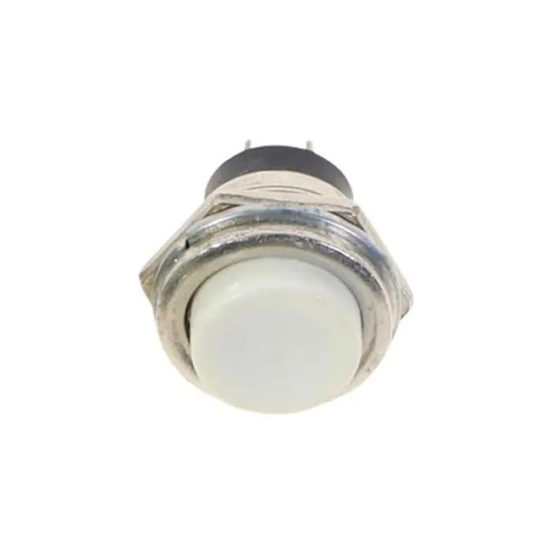 Buton Pulsator 16mm, Momentan ON/OFF, 2 Amp, PBS-26B - Alb Buton Pulsator 16mm, Momentan ON/OFF, 2 Amp, PBS-26B - Alb