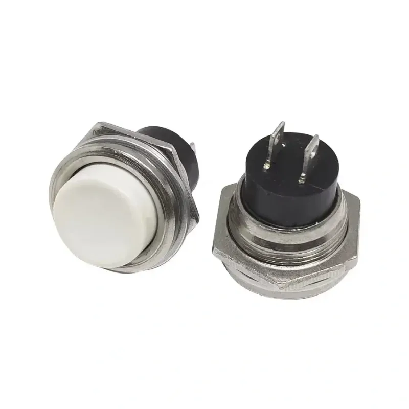 Buton Pulsator 16mm, Momentan ON/OFF, 2 Amp, PBS-26B - Alb Buton Pulsator 16mm, Momentan ON/OFF, 2 Amp, PBS-26B - Alb