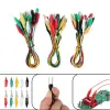 Set Cablu Crocodil 10pcs Cleme Aligator 5 Culori Set Cablu Crocodil 10pcs Cleme Aligator 5 Culori
