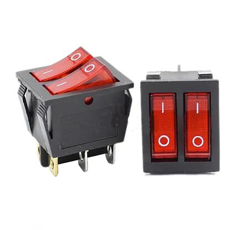 KCD3 Comutator Basculant ON-OFF SPST 6 Pini 2 Căi 250V 15A - Roșu KCD3 Comutator Basculant ON-OFF SPST 6 Pini 2 Căi 250V 15A - Roșu