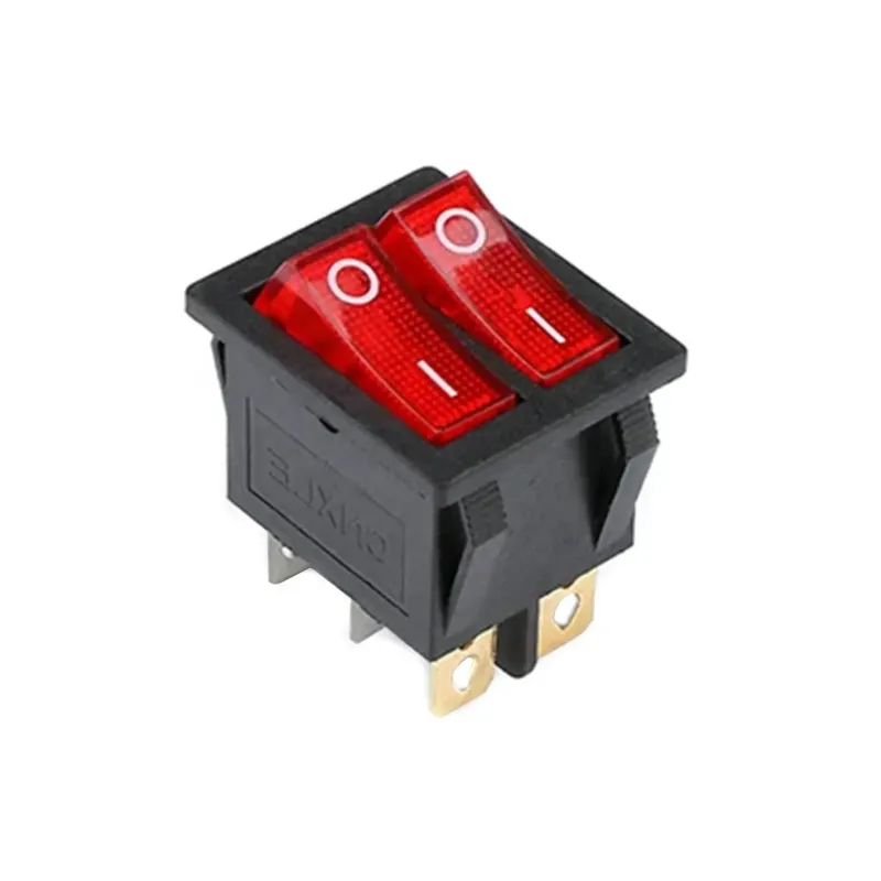 KCD3 Comutator Basculant ON-OFF SPST 6 Pini 2 Căi 250V 15A - Roșu KCD3 Comutator Basculant ON-OFF SPST 6 Pini 2 Căi 250V 15A - Roșu
