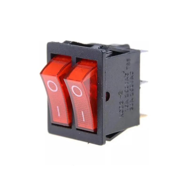 KCD3 Comutator Basculant ON-OFF SPST 6 Pini 2 Căi 250V 15A - Roșu KCD3 Comutator Basculant ON-OFF SPST 6 Pini 2 Căi 250V 15A - Roșu