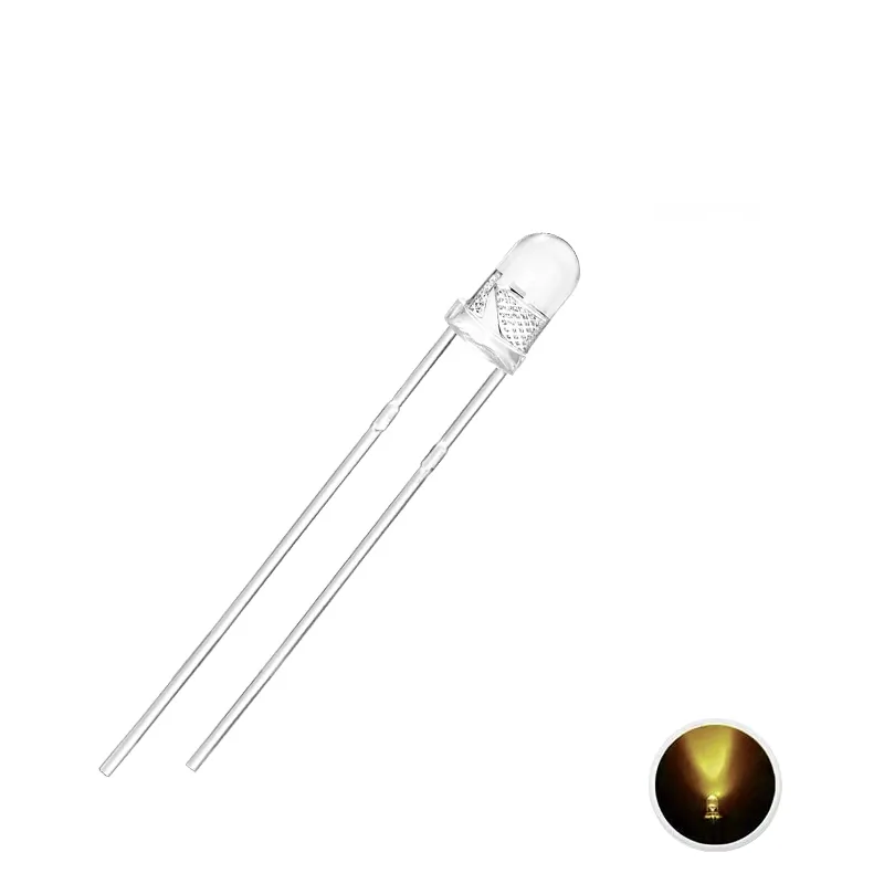 3mm LED Transparent Yellow 3mm LED Transparent Yellow