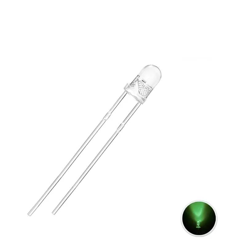 3mm LED Transparent Green 3mm LED Transparent Green