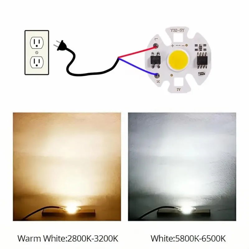 220V 3W Power Led Board Modul IP65 Y32 2800-3200K Alb Cald 220V 3W Power Led Board Modul IP65 Y32 2800-3200K Alb Cald