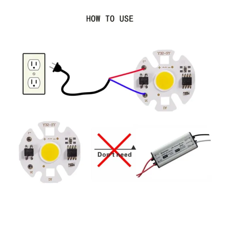 220V 3W Power Led Board Modul IP65 Y32 2800-3200K Alb Cald 220V 3W Power Led Board Modul IP65 Y32 2800-3200K Alb Cald