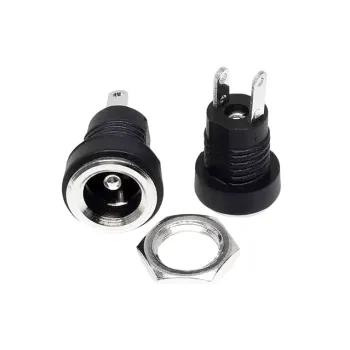Conector Rotund 5,5 mmx2,1 mm Pentru Montarea pe Panou a Mufei de Alimentare DC