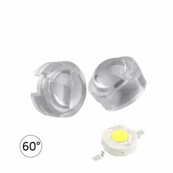 60 de Grade 1W - 3W Lentile Led de Putere Transparente 13mm