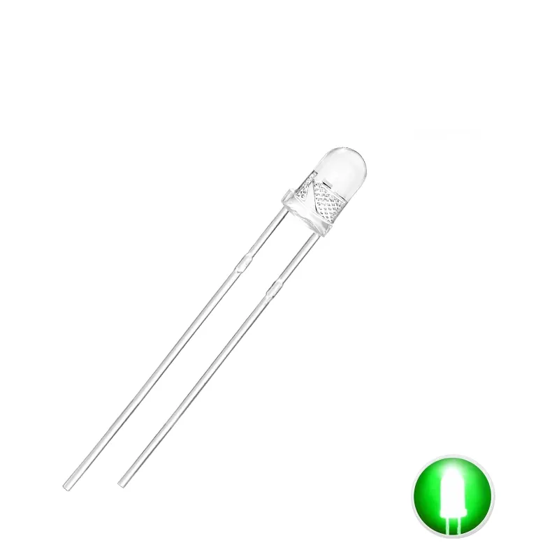 3mm Ultra Bright LED 12000-15000 Mcd Verde 3mm Ultra Bright LED 12000-15000 Mcd Verde