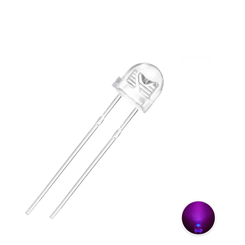 5mm Straw Hat Led Purple-UV 5mm Straw Hat Led Purple-UV