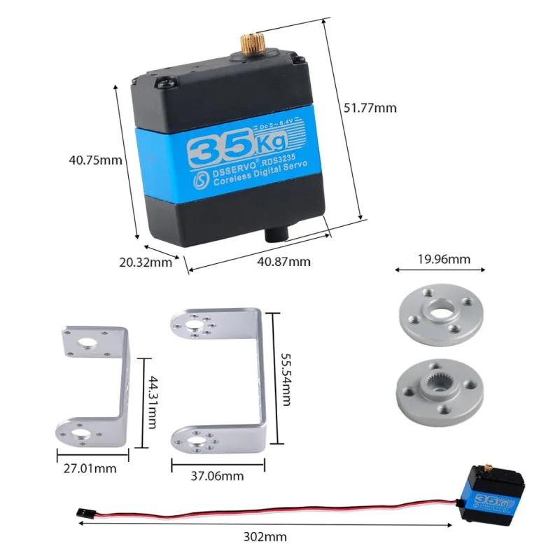 RDS3235 35kg 180 Grade Servo Motor cu Cuplu Ridicat RDS3235 35kg 180 Grade Servo Motor cu Cuplu Ridicat