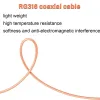 RG316-U Cablu Coaxial 50 Ohm Flexibil Pentru Antenă RF - 1 Metru