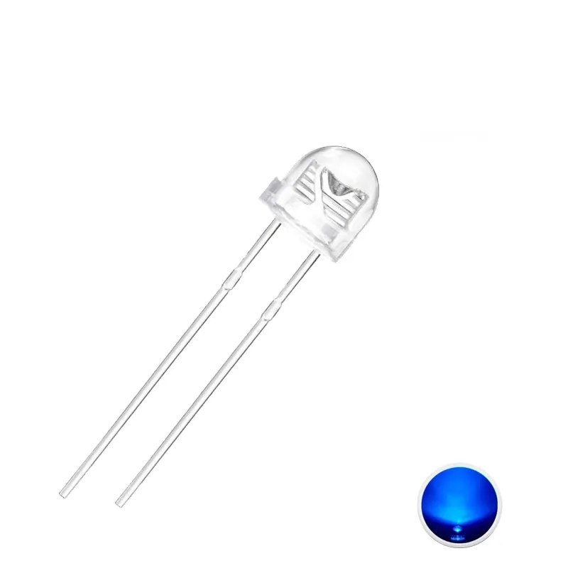Pălărie de Paie de 5 mm Led Albastru