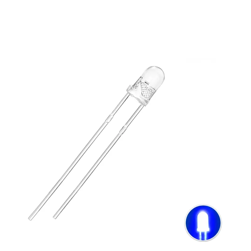 3mm LED Albastru Ultra Luminos 6000-7000 Mcd 3mm LED Albastru Ultra Luminos 6000-7000 Mcd