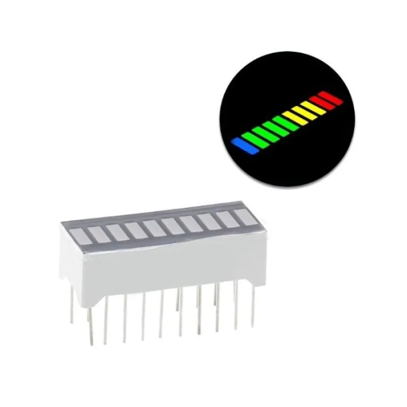 10-Segment Bargraph LED Bar Display Module B10BBGYR 10-Segment Bargraph LED Bar Display Module B10BBGYR