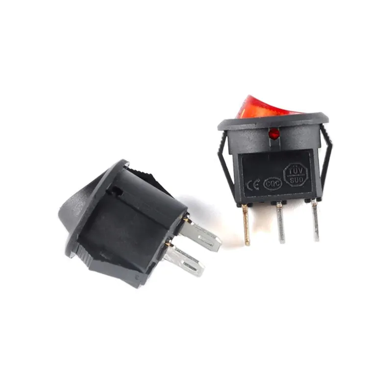 Mini Comutator Basculant ON/OFF SPDT 250V 3A 2 Pini - RED Mini Comutator Basculant ON/OFF SPDT 250V 3A 2 Pini - RED
