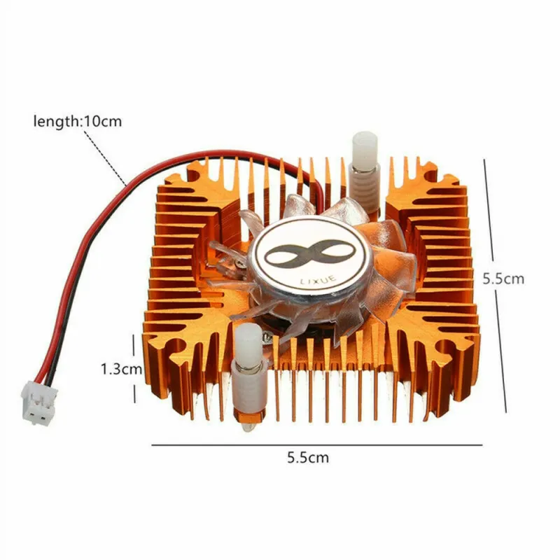 Radiator Din Aluminiu de 55 mm cu Ventilator de 12 V Pentru LED-uri și Plăci Grafice de 10 W Radiator Din Aluminiu de 55 mm cu Ventilator de 12 V Pentru LED-uri și Plăci Grafice de 10 W