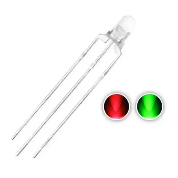 Catod Comun LED de Culoare Dublă de 3 mm verde-roșu